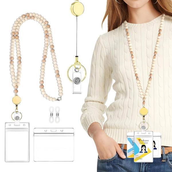 Retractable Badge, ID Card Holder for Office Stylish, Lanyards for Teachers Nurses and Travelers – collectible keychain accessory for car, bike and bag keys